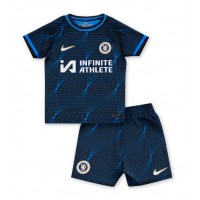 Koszulka piłkarska Chelsea Strój wyjazdowy dla dzieci 2023-24 tanio Krótki Rękaw (+ Krótkie spodenki)